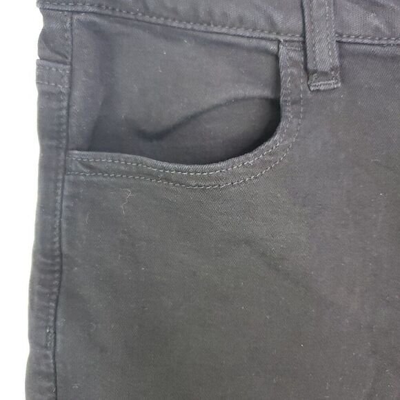 American Eagle Jeans Womens 6 Long High Rise Jeggings Ripped Distressed Black - Picture 4 of 11